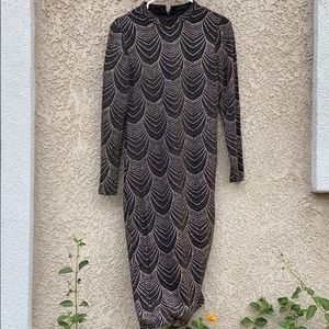 Beautiful black dress with gold design